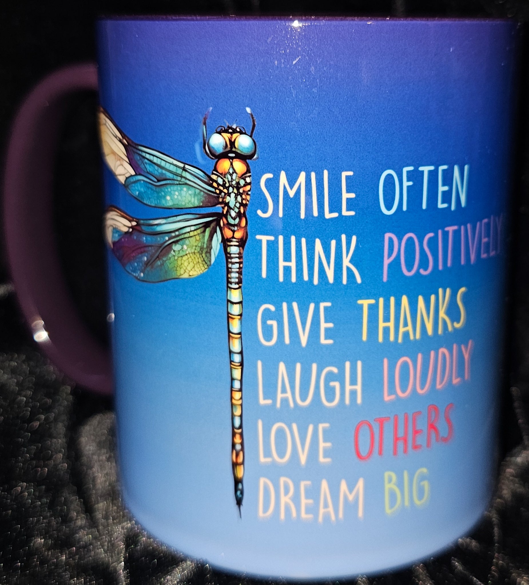 Dragonfly/ Smile Often 11oz Coffee Mug