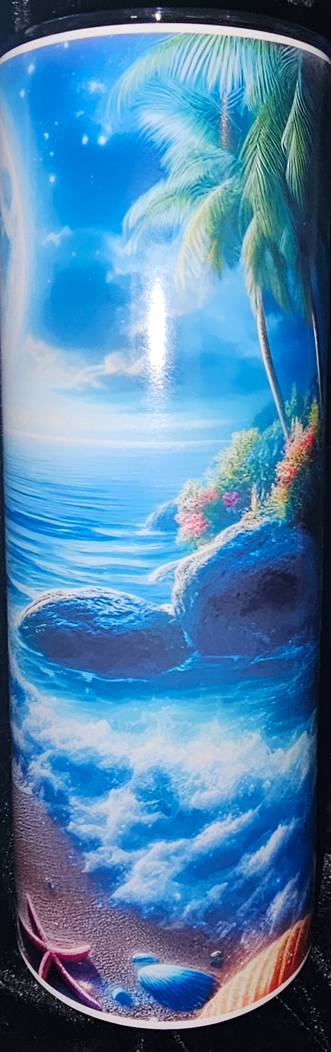 Moonlight Beach 20oz Skinny Glow in the Dark Tumbler