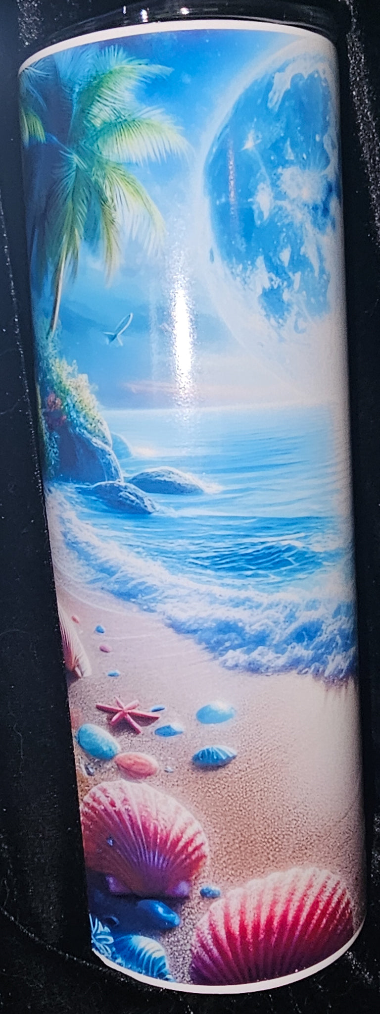 Moonlight Beach 20oz Skinny Glow in the Dark Tumbler