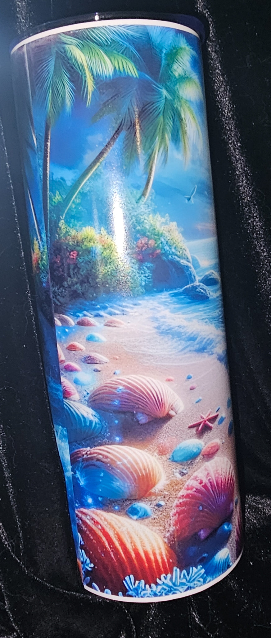 Moonlight Beach 20oz Skinny Glow in the Dark Tumbler