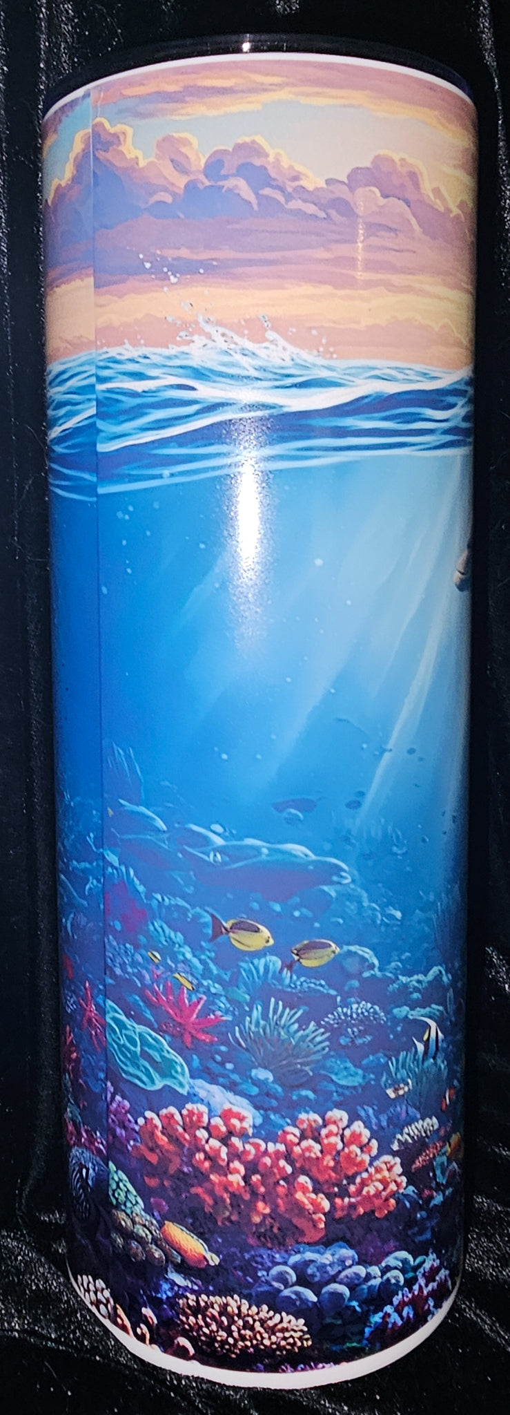 Dolphin 20oz Skinny Glow in the Dark Tumbler
