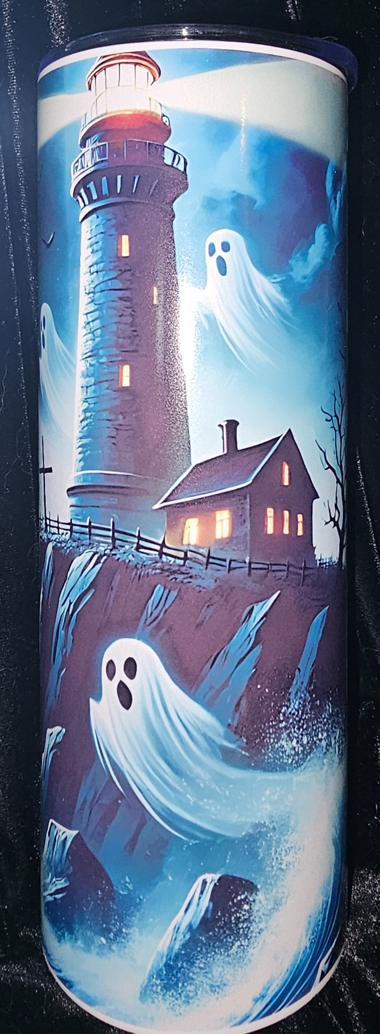 Haunted Lighthouse 20oz Glow in the Dark Skinny Tumbler