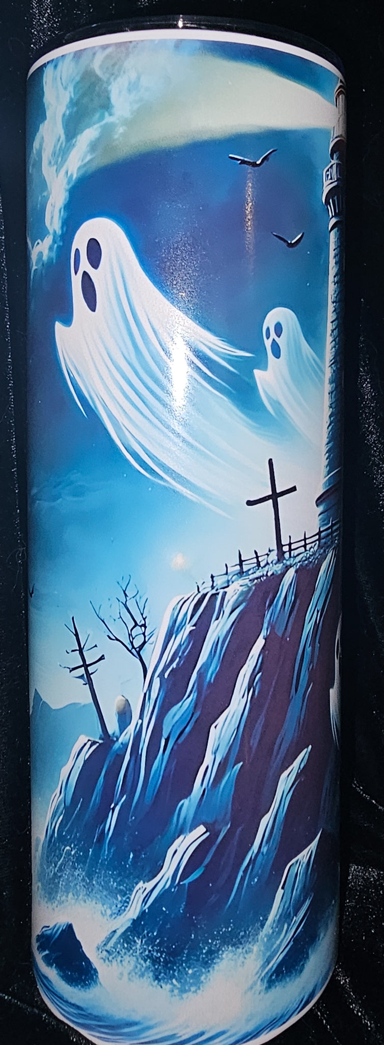 Haunted Lighthouse 20oz Glow in the Dark Skinny Tumbler