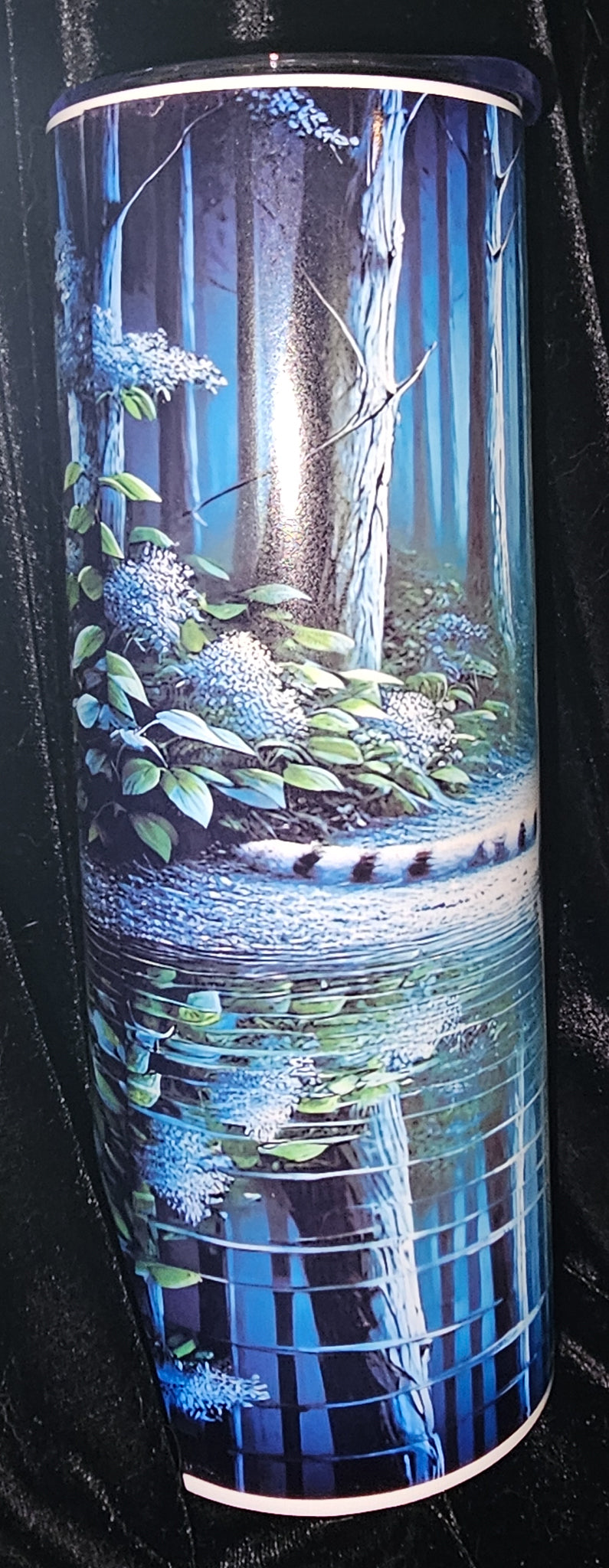 White Tiger 20oz Skinny Glow in the Dark Tumbler