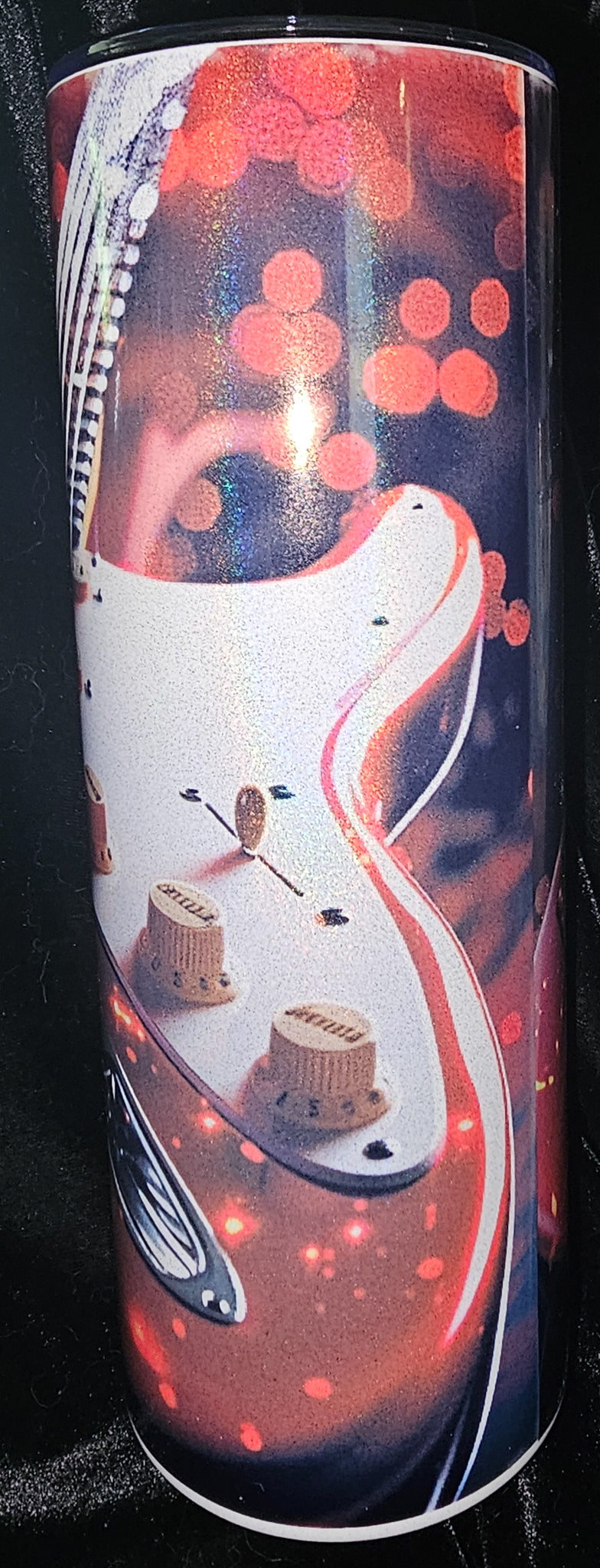 Red Strat 20oz Glitter Skinny Tumbler