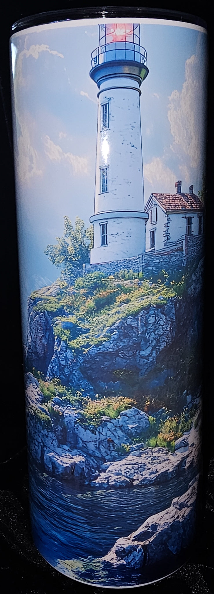 Lighthouse On a Cliff 20oz Tumbler