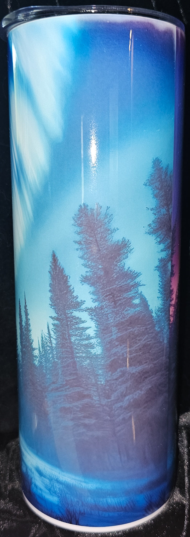 Aurora Borealis Wolf 20oz Skinny Tumbler
