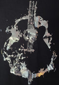 Metallic Flaming Guitar T-Shirt