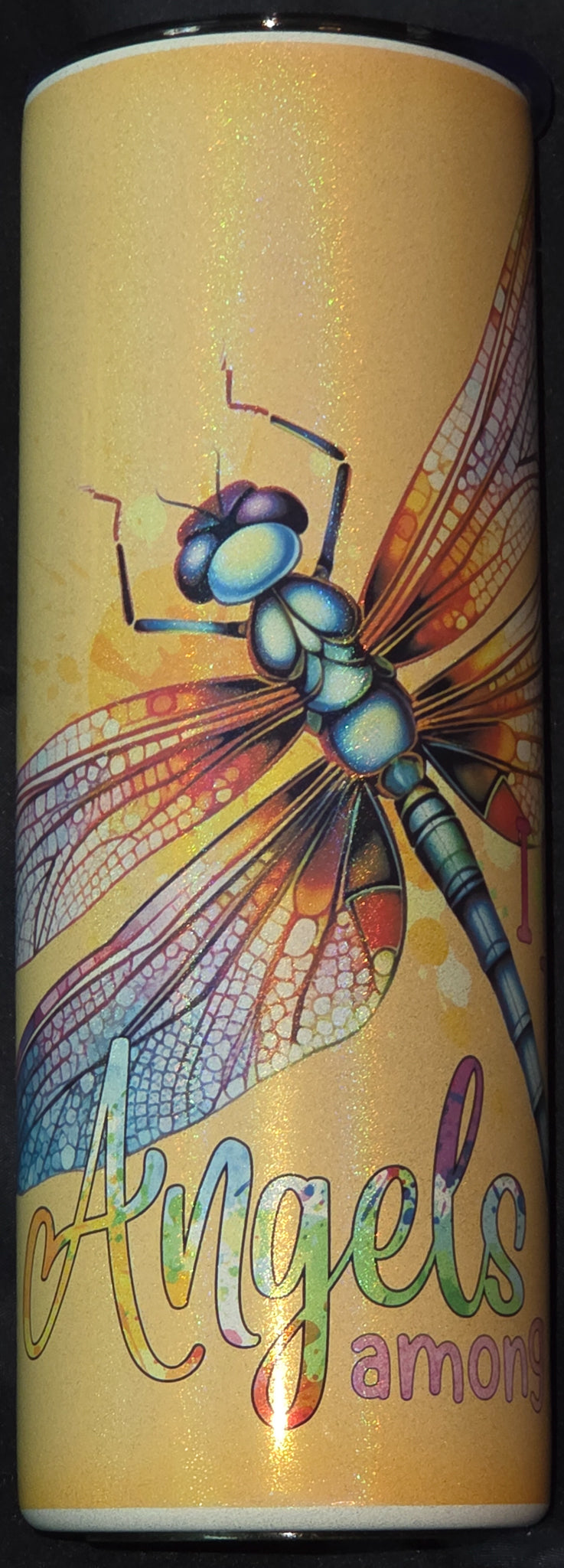 Dragonfly 20oz Glitter Skinny Tumbler