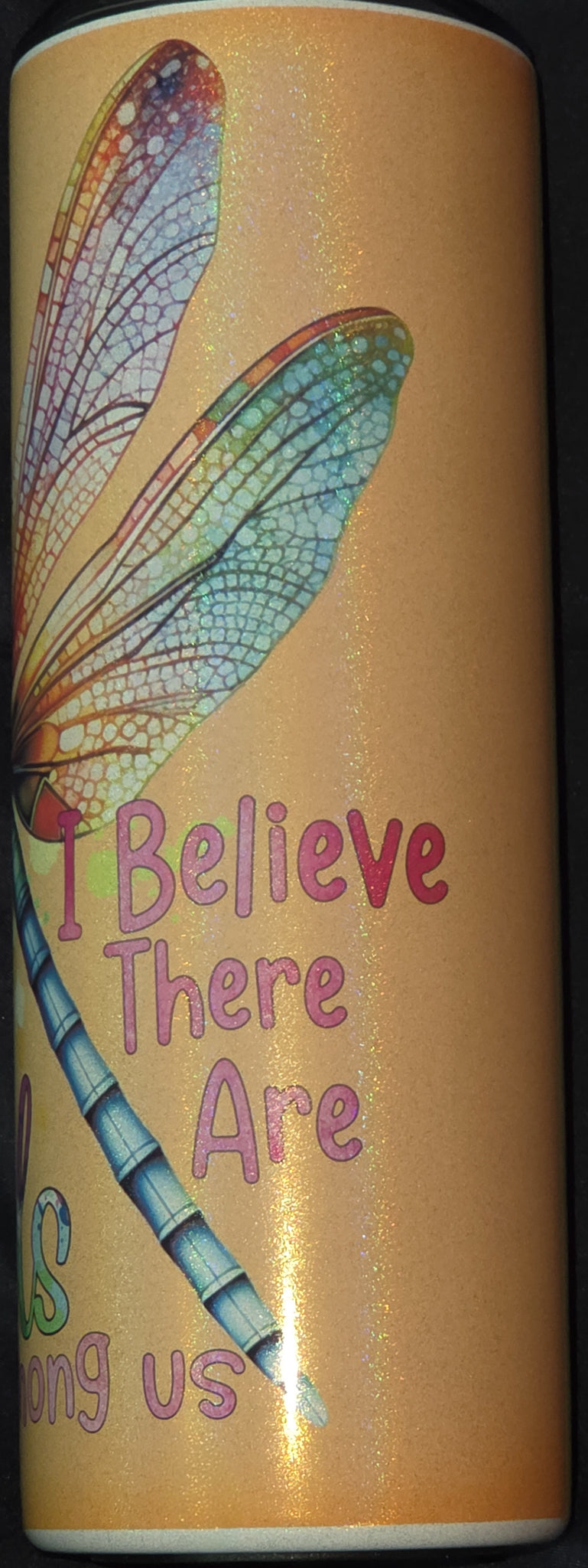 Dragonfly 20oz Glitter Skinny Tumbler