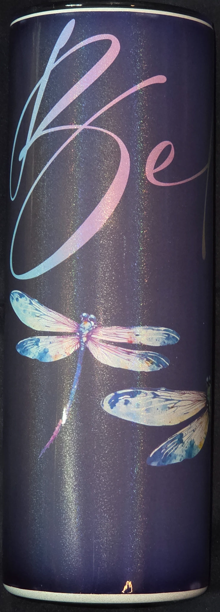 Dragonfly/ Believe 20oz Glitter Skinny Tumbler