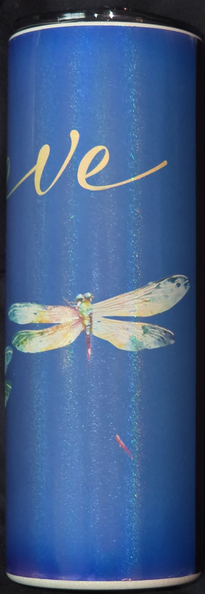 Dragonfly/ Believe 20oz Glitter Skinny Tumbler