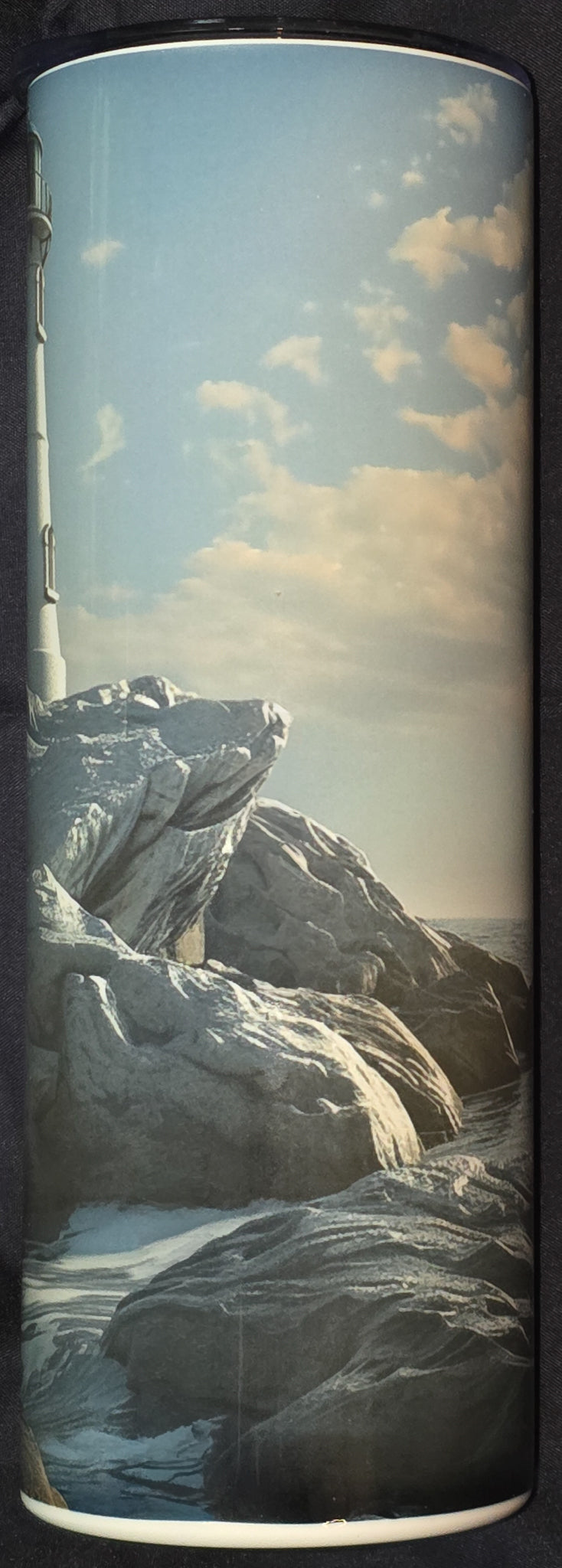 Lighthouse On Rocks 20oz Skinny Tumbler