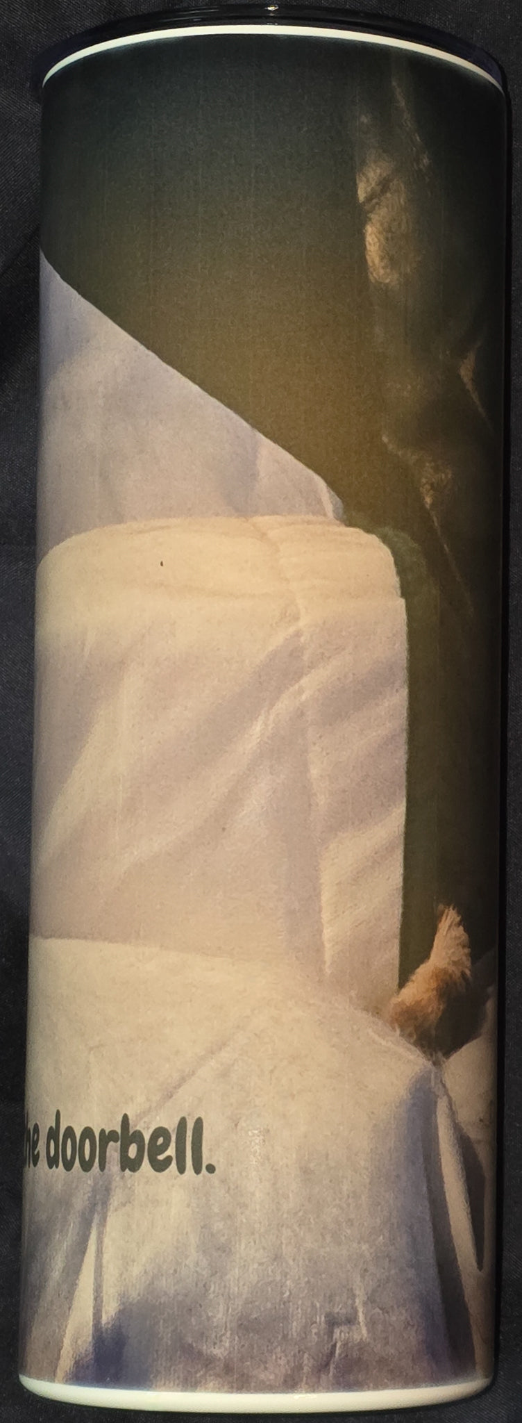Hiding Kitty (Me When Someone Rings the Doorbell) 20oz Skinny Tumbler