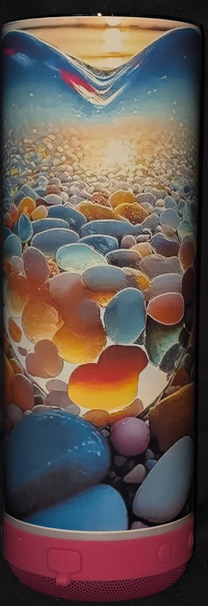 Colorful Pebbles on the Beach 20oz Straight Speaker Tumbler