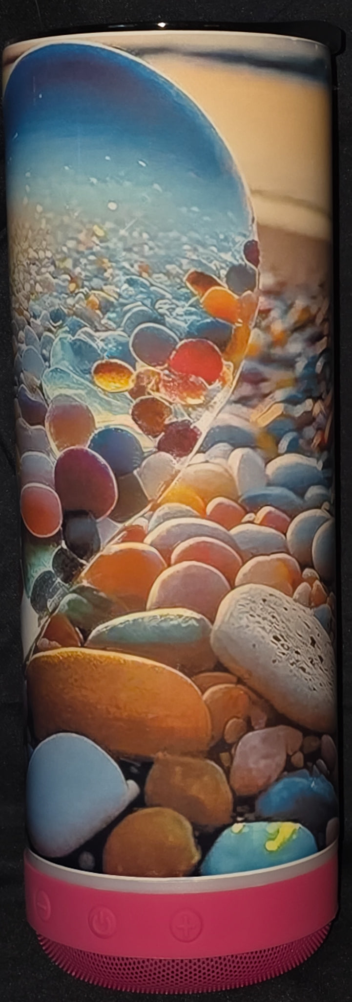 Colorful Pebbles on the Beach 20oz Straight Speaker Tumbler