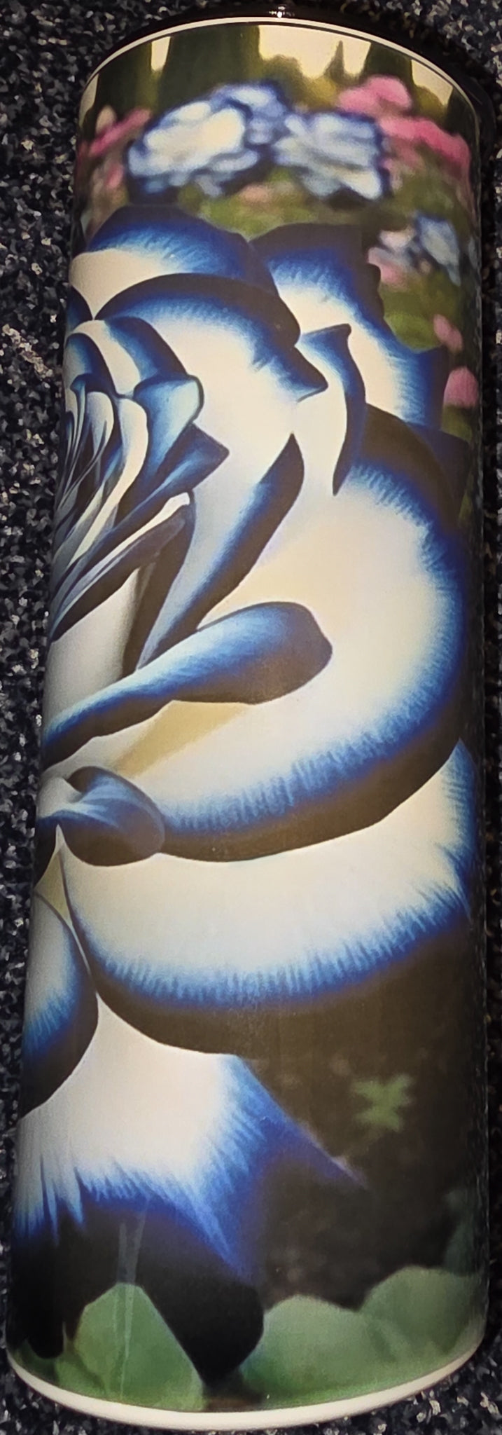 Blue And White Rose 20oz Skinny Tumbler