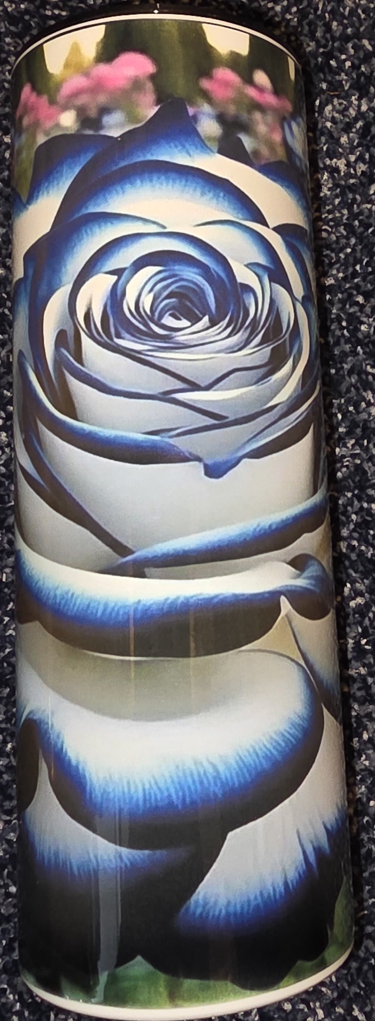 Blue And White Rose 20oz Skinny Tumbler