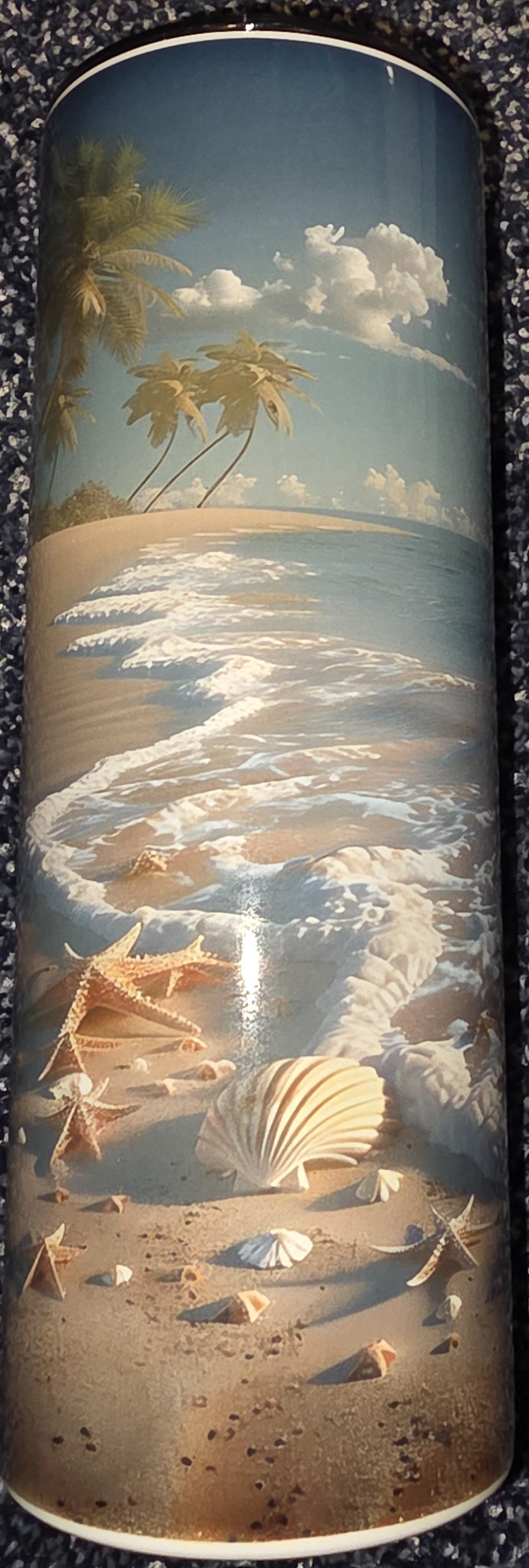 Beach With Shells 20oz Skinny Tumbler