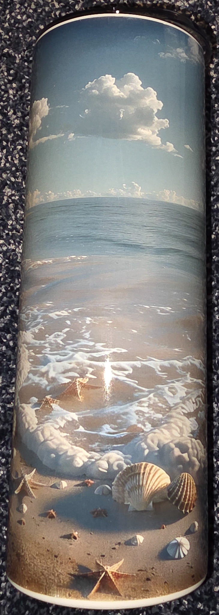 Beach With Shells 20oz Skinny Tumbler