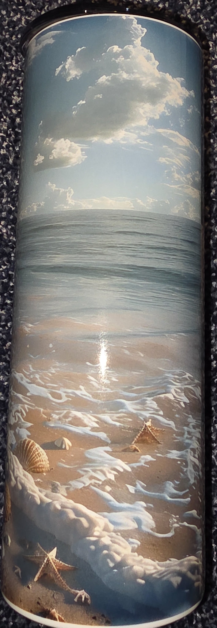 Beach With Shells 20oz Skinny Tumbler