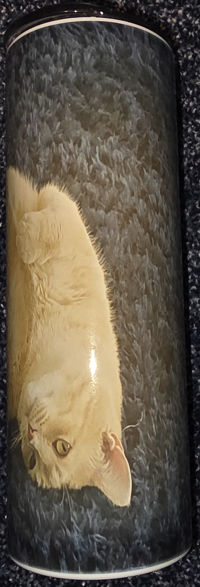 Tired Kitty- Is It Friday Yet? 20oz Skinny Tumbler