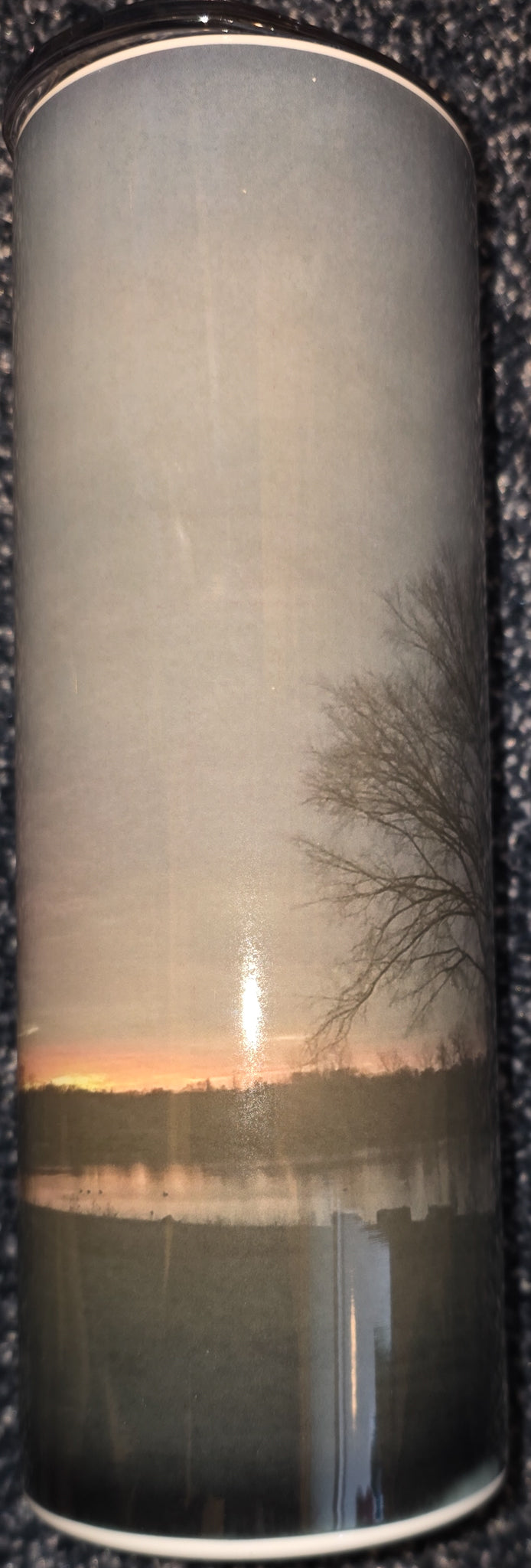 Sunset Over the River 20oz Skinny Tumbler