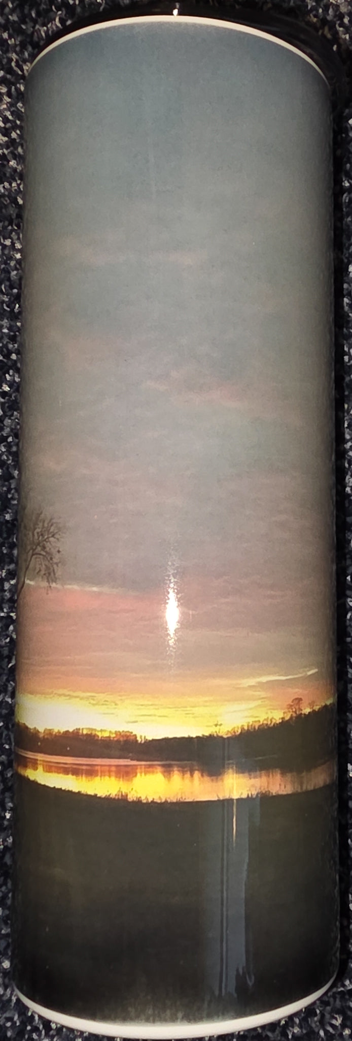 Sunset Over the River 20oz Skinny Tumbler
