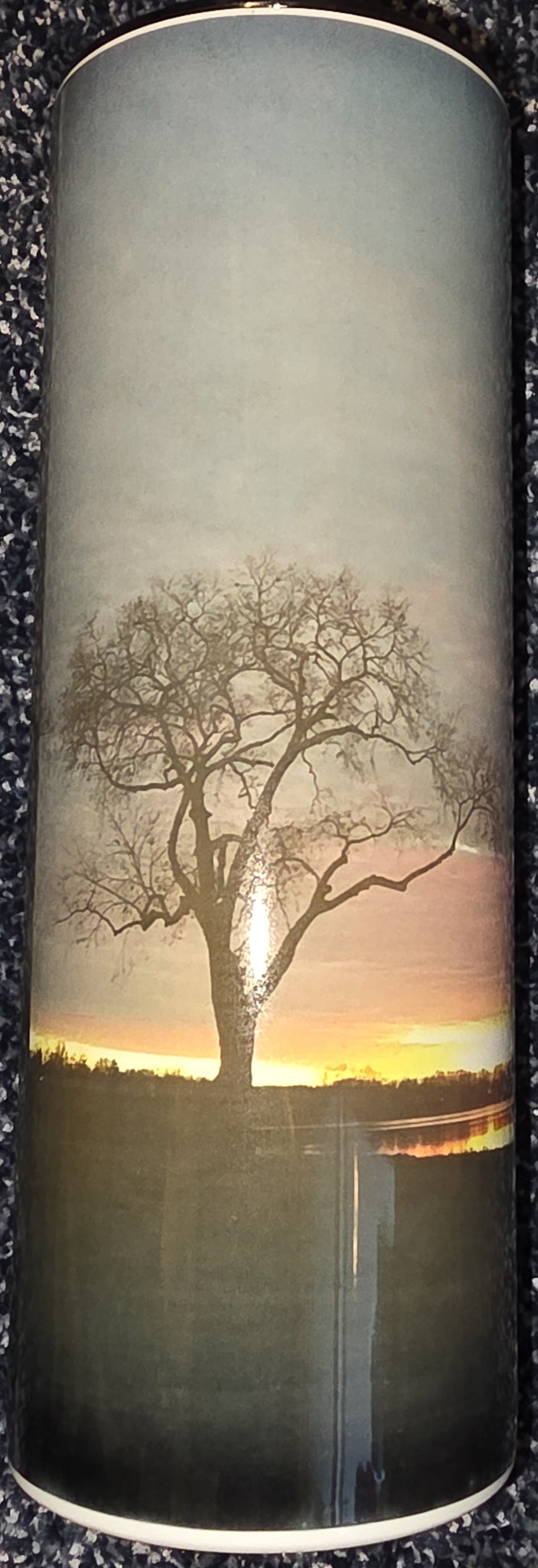 Sunset Over the River 20oz Skinny Tumbler