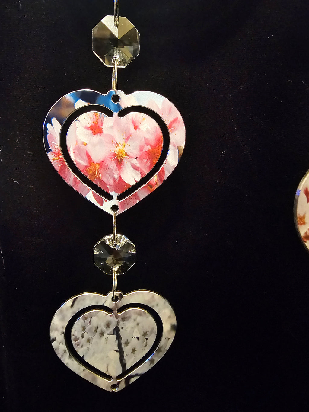 Heart Shaped Wind Spinner with Trees and Waterfalls