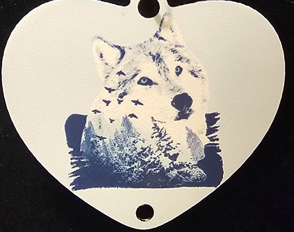 Paw Print Howling Wolves Wind Spinner