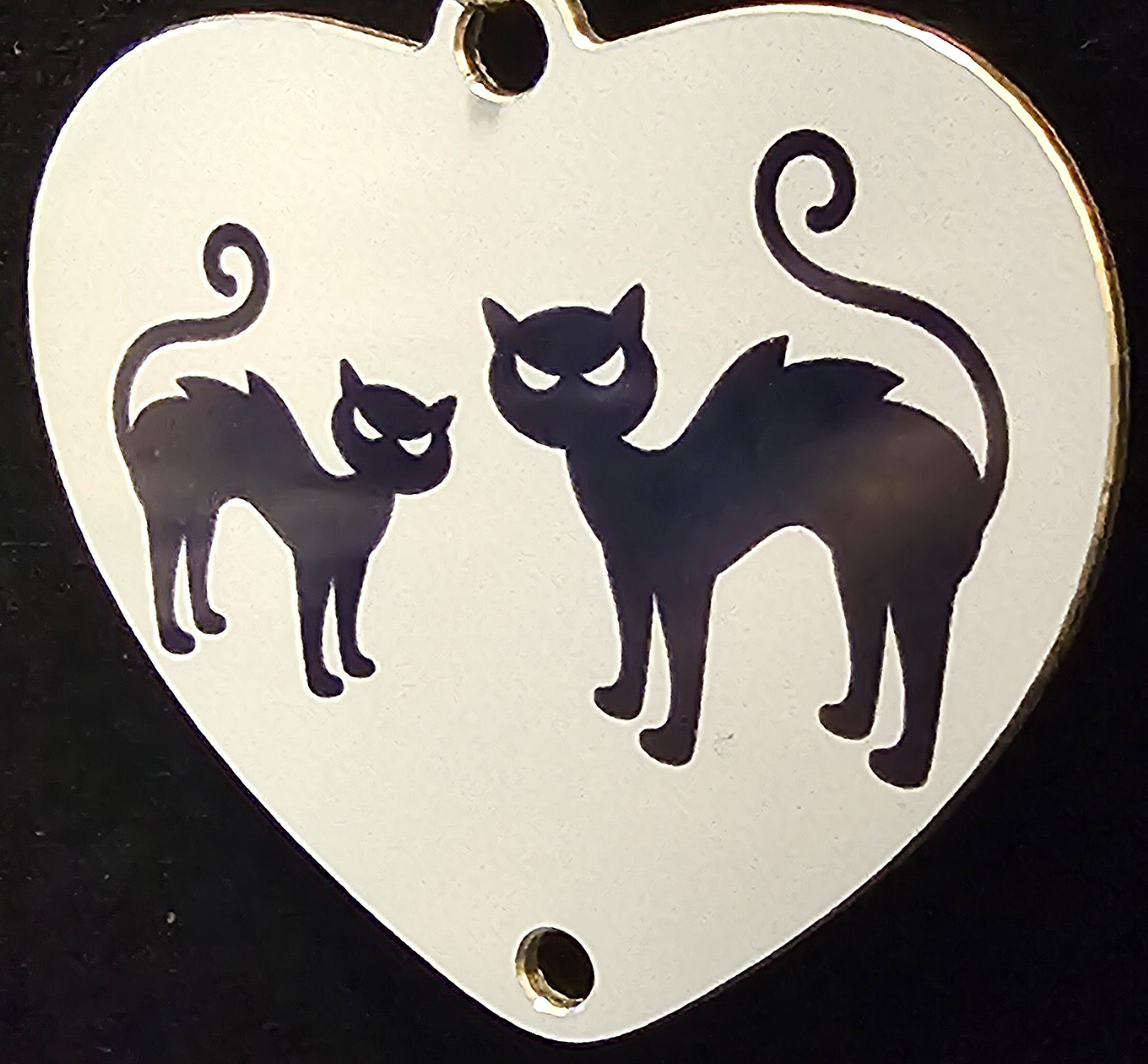 Paw Print Halloween Black Cat Wind Spinner