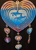 Heart Dolphins In The Ocean Wind Spinner