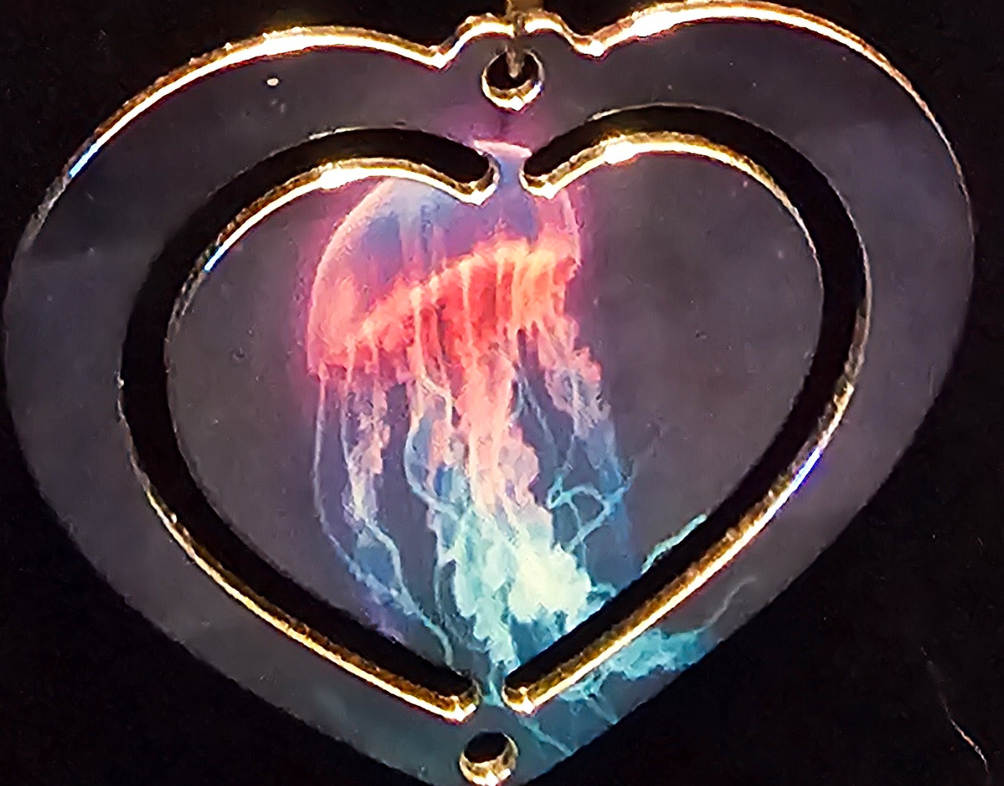 Heart Dolphins In The Ocean Wind Spinner