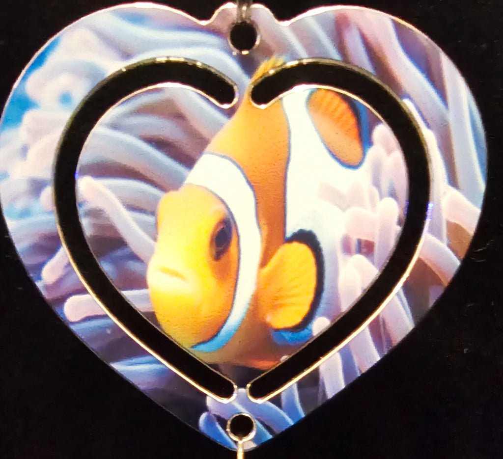 Heart Dolphins In The Ocean Wind Spinner