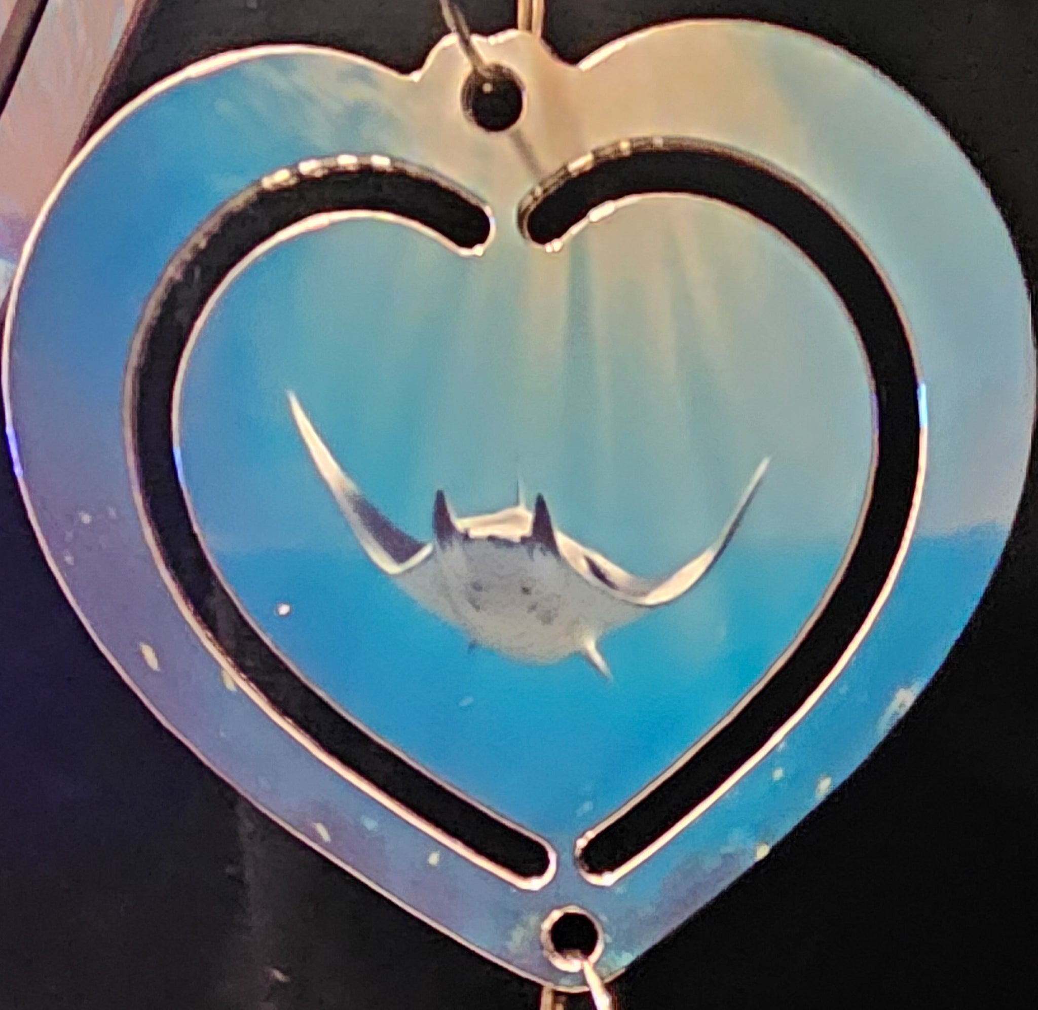 Heart Dolphins In The Ocean Wind Spinner
