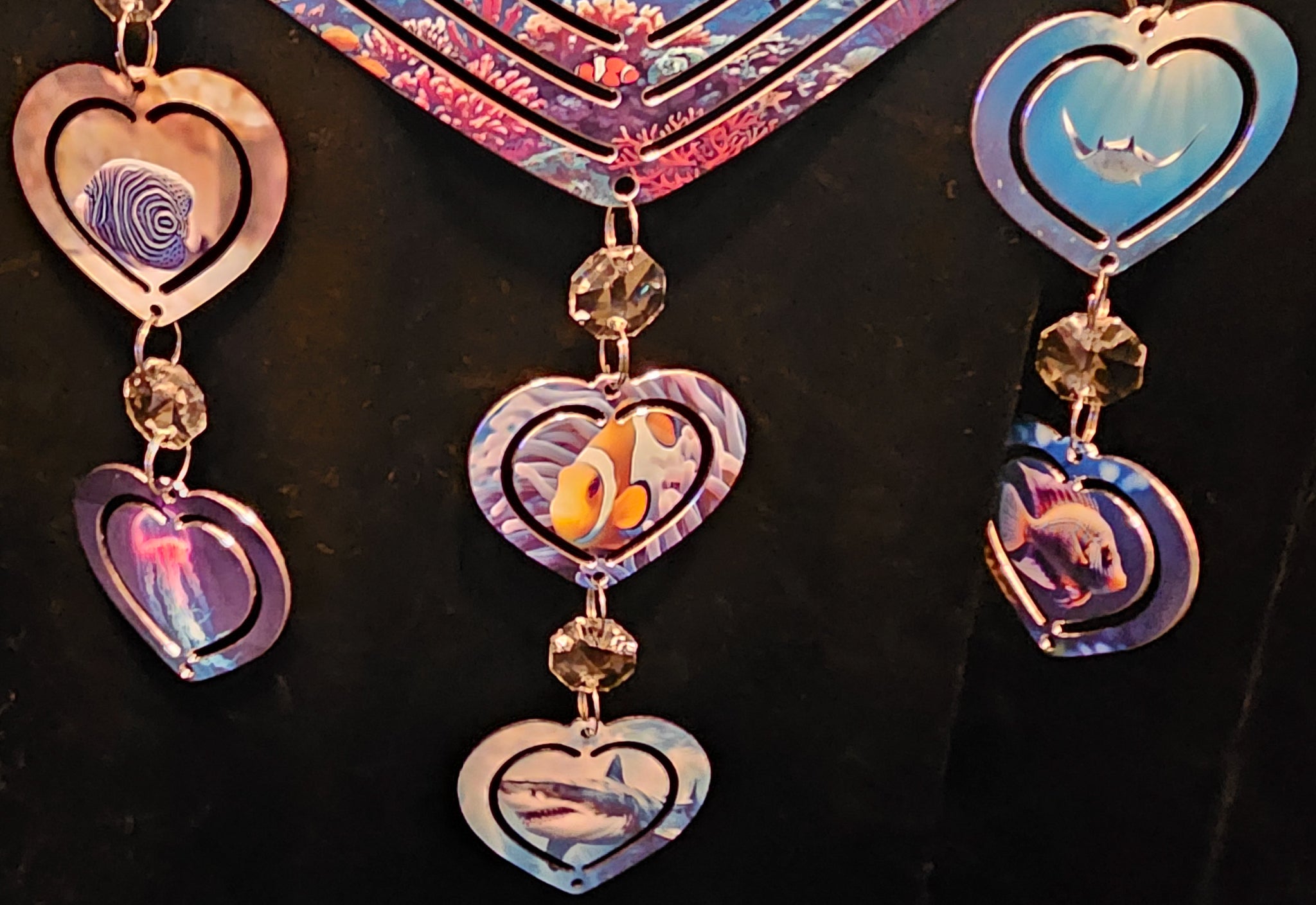 Heart Dolphins In The Ocean Wind Spinner