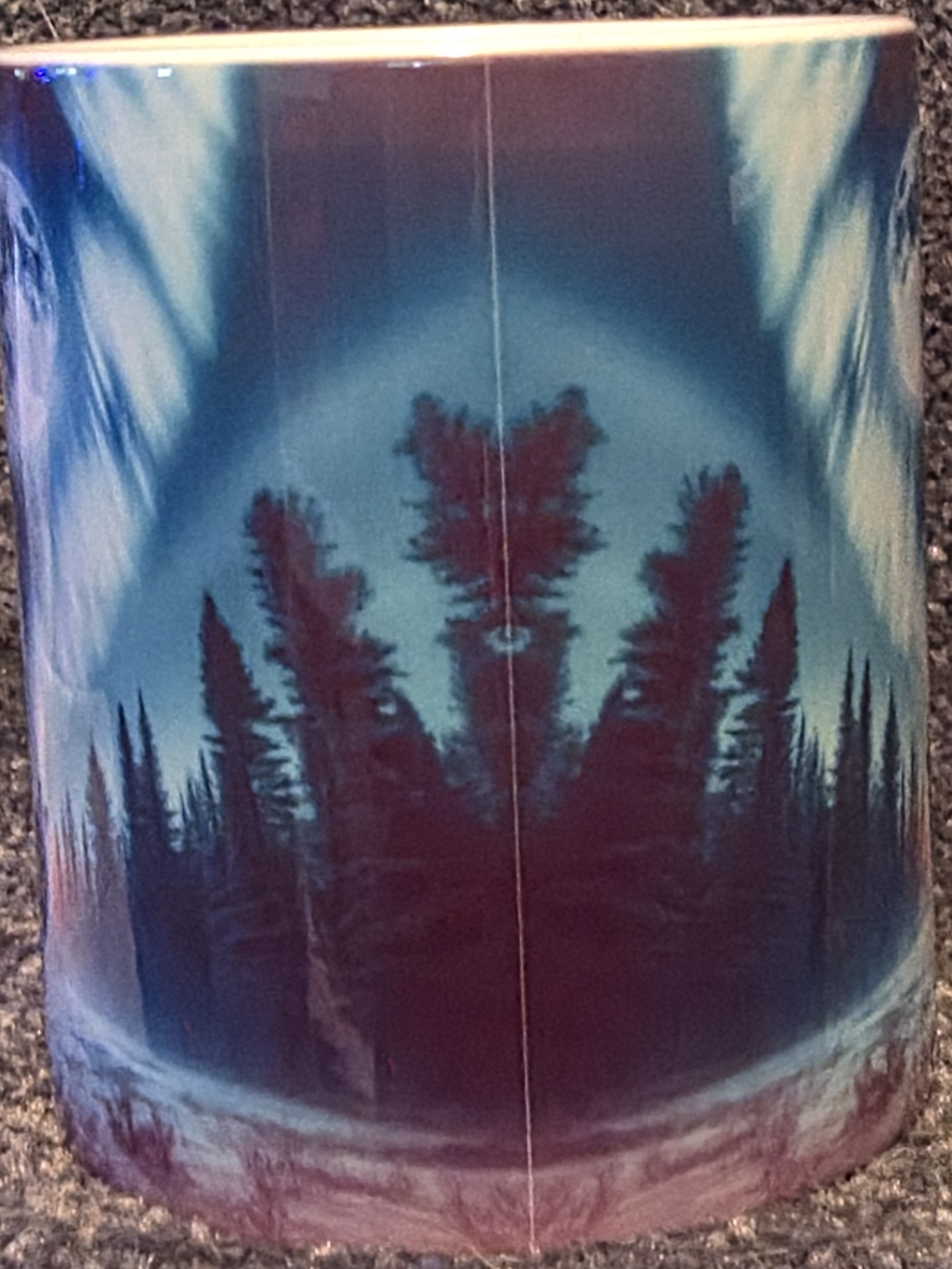 Aurora Borealis Howling Wolf 11 oz Coffee Mug