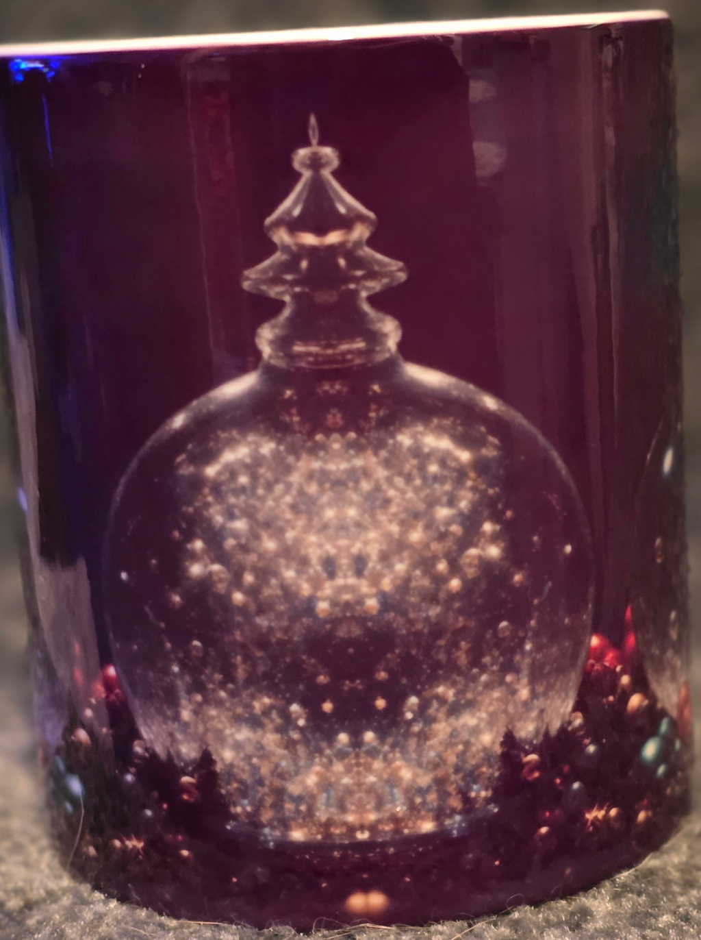 Black with Glass Ornaments 11oz Coffee Mug