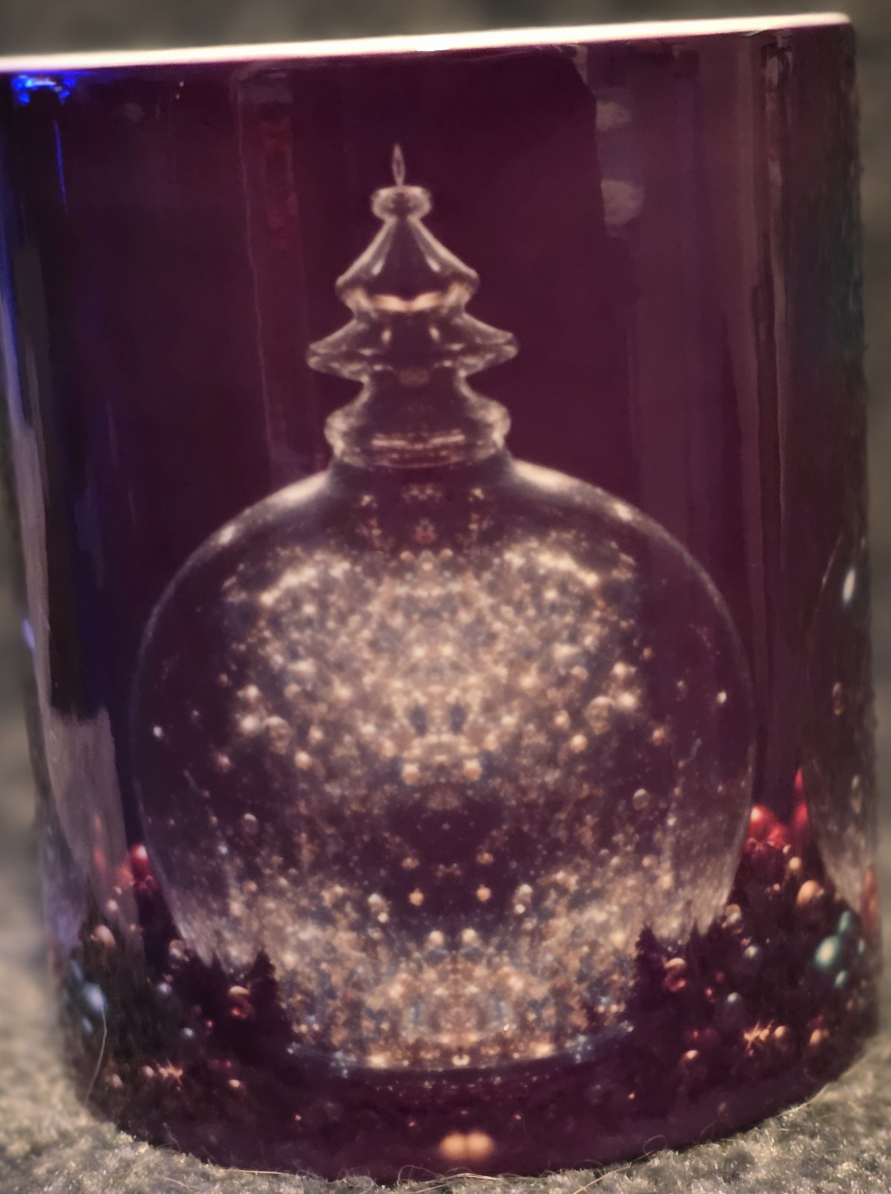 Black with Glass Ornaments 11oz Coffee Mug