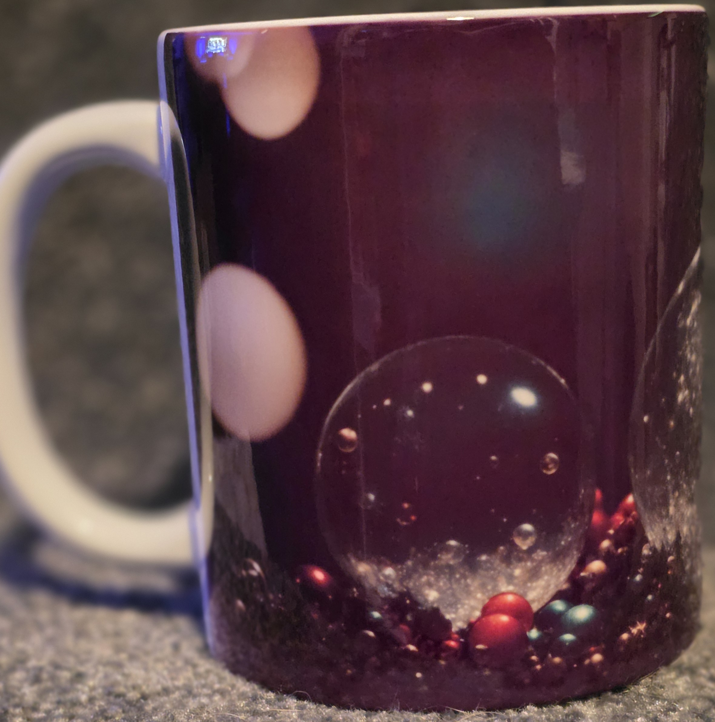 Black with Glass Ornaments 11oz Coffee Mug