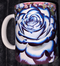 Blue and White Rose 11oz Coffee Mug