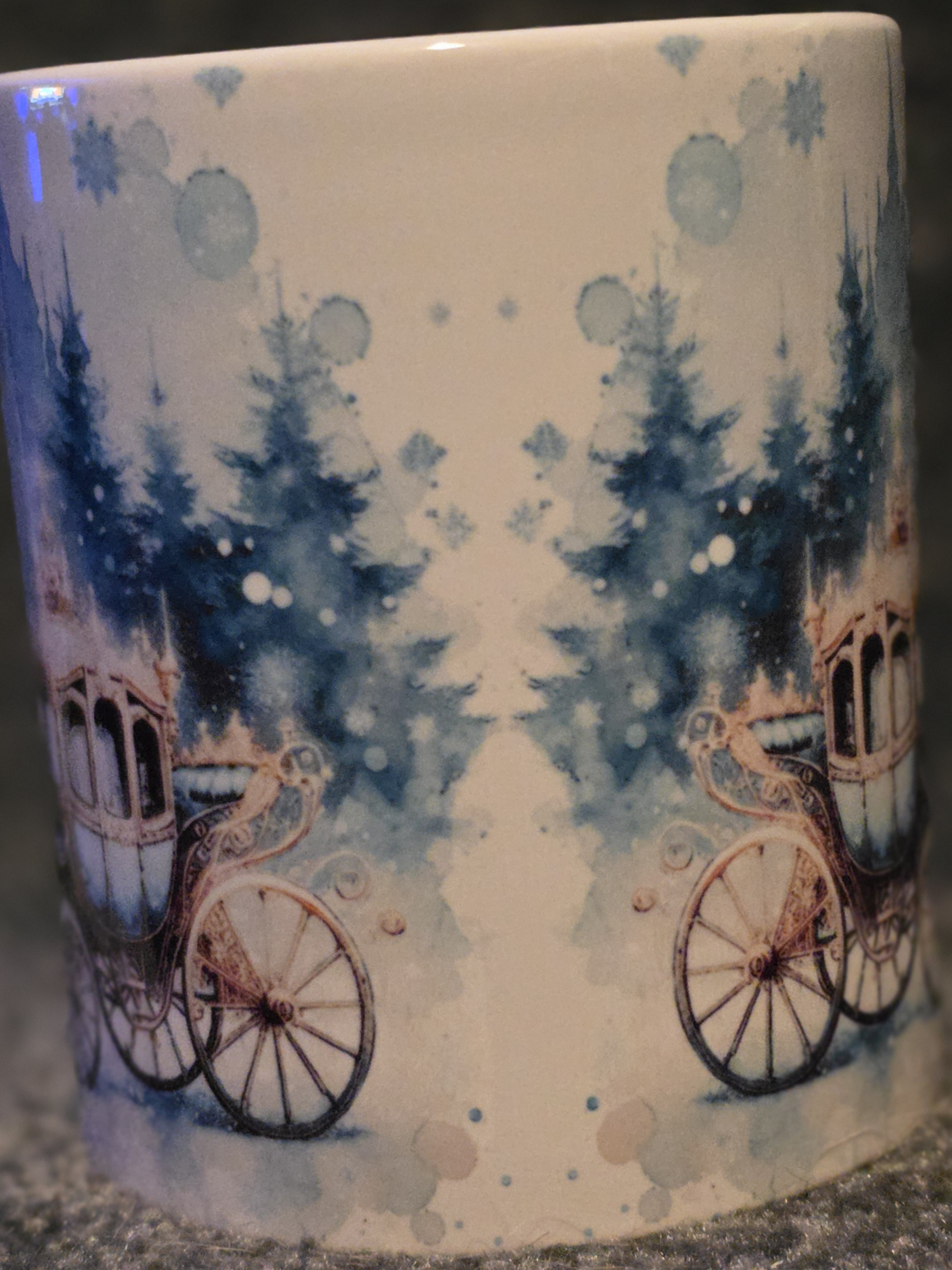 Blue and Gold Carriage 11oz Coffee Mug