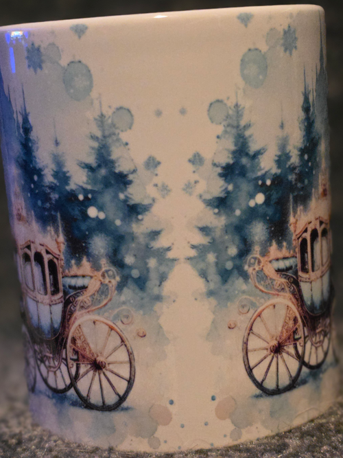 Blue and Gold Carriage 11oz Coffee Mug