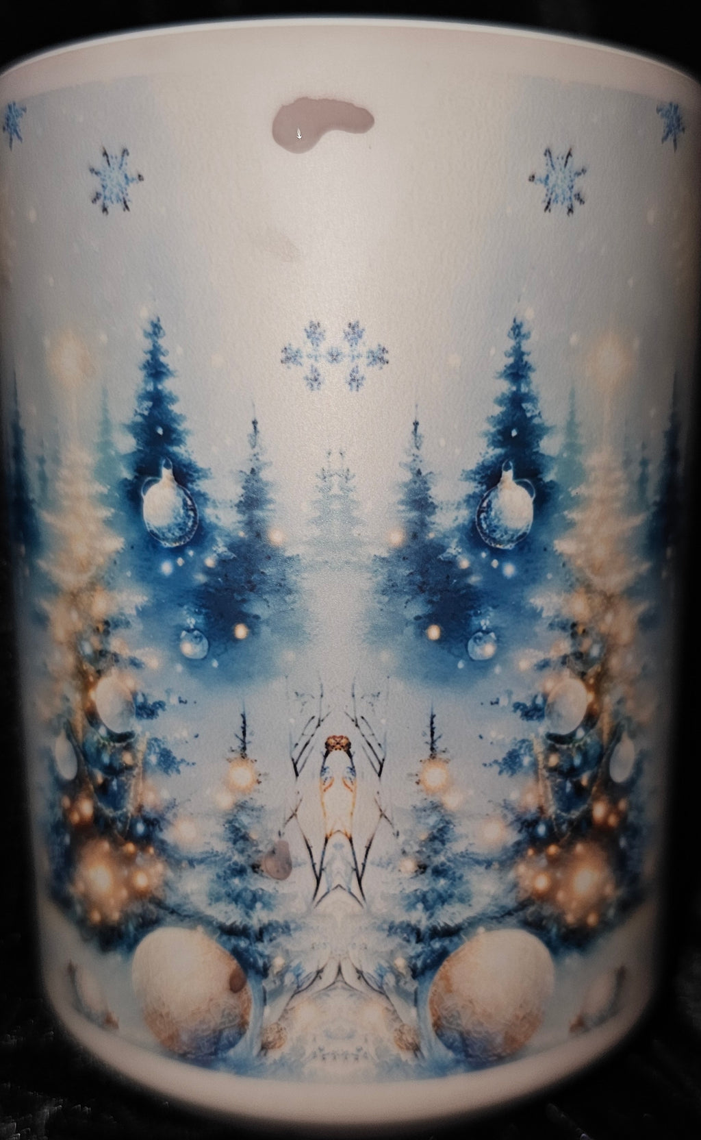 Blue and Gold Snowman 15oz Color Changing Coffee Mug
