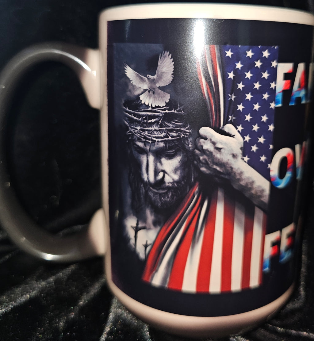 Faith Over Fear 15oz Color Changing Coffee Mug