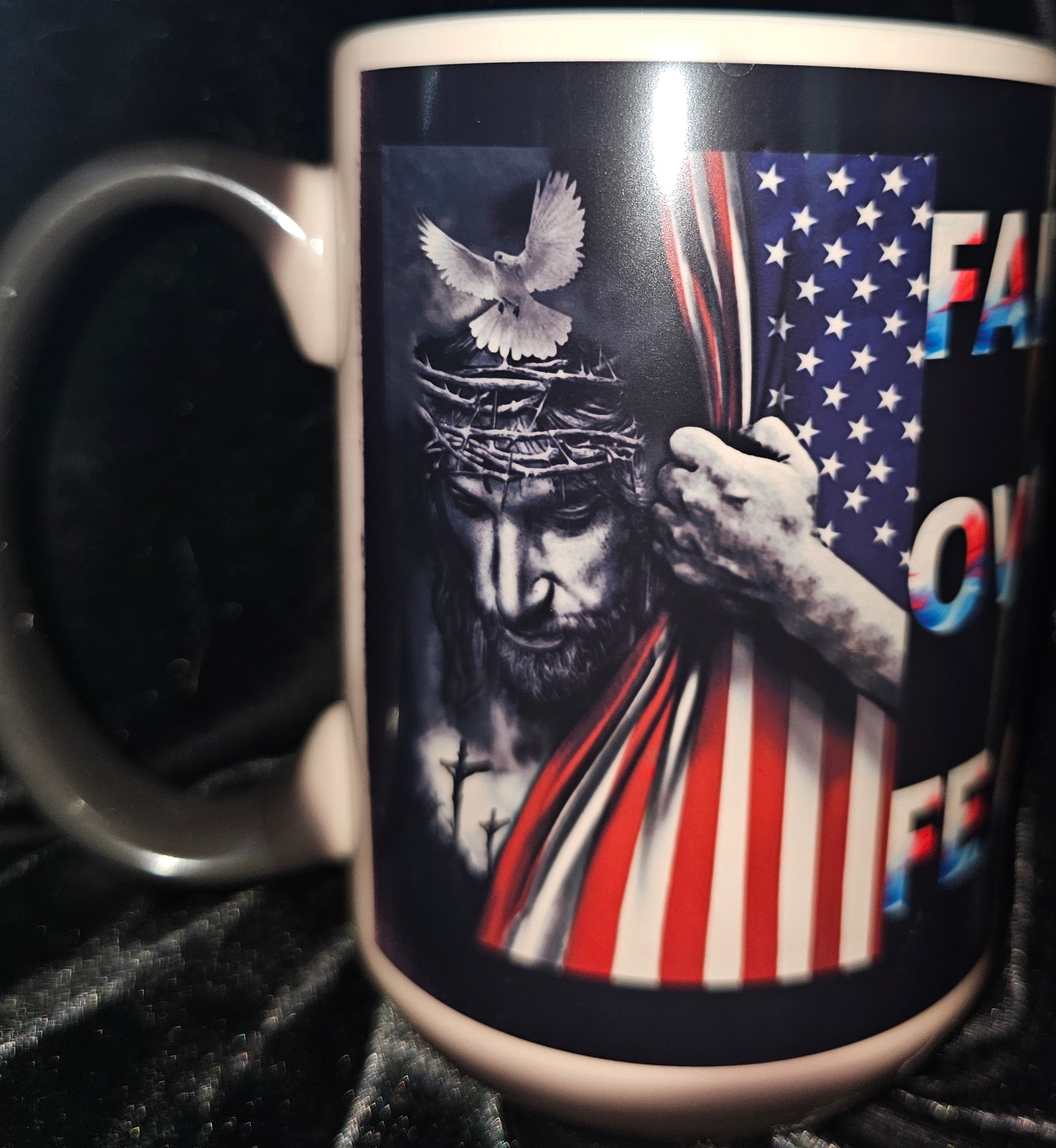 Faith Over Fear 15oz Color Changing Coffee Mug