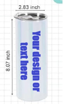 Customizable 20oz Skinny Glitter Tumbler