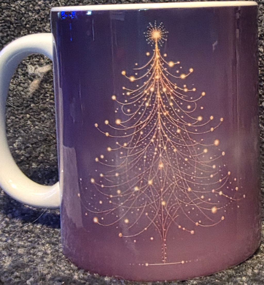 Golden Christmas Tree 11oz Coffee Mug