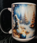 Gold Tree and Snowman 15oz Color Changing Coffee Mug